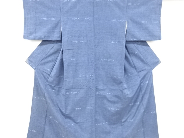 アンティーク　抽象模様織り出し手織り紬着物